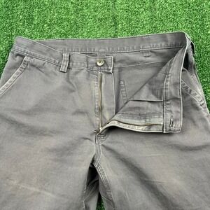 Duluth Trading Co Mens Gray 35x29" Cotton Cavas Workwear Carpenter Utility Pants